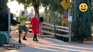 Funny reactions bushman prank