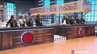 FUERTE AGARRON DE CARLA CONTRA GREGORIO MASTERCHEF CELEBRITY