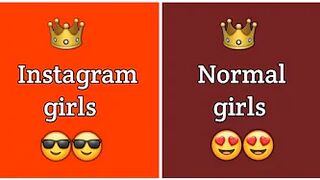Instagram girls Vs Normal girls ????????‍♀️????????‍♀️????