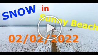 Snow in Sunny Beach / February  2022 / What is happening in #SunnyBeach #Sonnenstrand