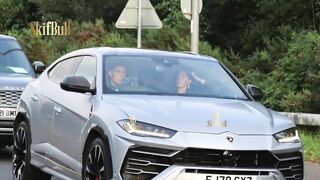 Cristiano Ronaldo in Lamborghini on streets of Manchester COMPILATION