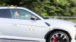 Cristiano Ronaldo in Lamborghini on streets of Manchester COMPILATION