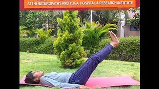 Utthan Padasana[Stretching Leg Pose]-Atthi Naturopathy & Yoga Medical College,Kakathoopu,Gudiyattam.