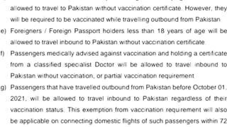 Travel from Oman to Pakistan New Sop's 01/10/21