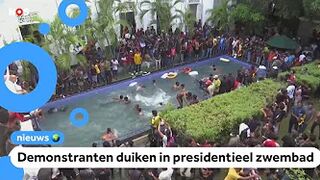 President van Sri Lanka stopt nadat demonstranten paleis bestormen