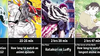 How Long to Watch Each Thing in Anime