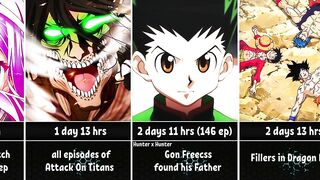 How Long to Watch Each Thing in Anime
