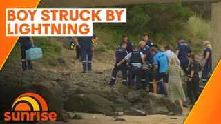 Boy survives being struck by lightning at a Wollongong beach | Sunrise