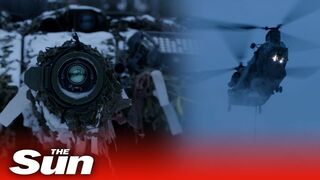British soldiers in NATO war games 80 miles from Russia, with Leopard tanks and Chinook helicopters