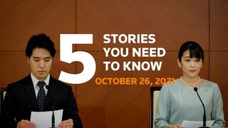 October 26, 2021: U.S. travel restrictions, Idaho mall shooting, COP26, Japan’s princess, Sudan coup