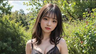 Black Lingerie Outdoors | Girl Next Door | AI Lookbook Girl