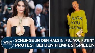Krieg in der Ukraine, Hinrichtungen im Iran: Models setzen Zeichen bei Filmfestspielen in Cannes