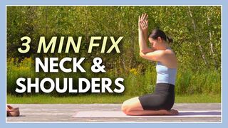 3 min Neck & Shoulder Yoga Release (NECK & SHOULDER STRETCHES)