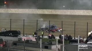 Massive Steel Block Late Model Flip | 2023 Dirt Track World Championship at Eldora Speedway