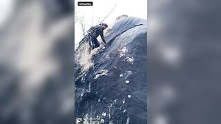 Mount Climbing & Advance Crow Pose????#yoga #advance #failure #viral #talent #acrobatics #climbing