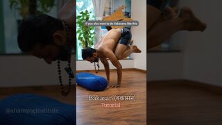 Bakasan(बकासन) Tutorial ❌ #yoga #bakasana #ahamyog #shorts #asana