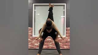 Acro yoga making star???? #music #yoga