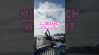 MINI BEACH WORKOUT #ballerina#workout#beach#sandiego#athlete#grateful#stretching#flexible#ballet