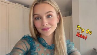 Cleaning Transparent Outfits Try On Haul | Micro Bikini, Sheer lingerie & Summer Dress Review 4K