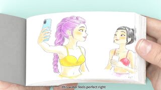 Bikini Selfie Reveal! K-Pop Girls in an INSANE Flipbook