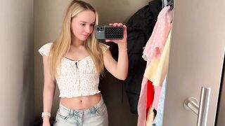 [4K USA] Try On Haul | Cute Tops & Soft Outfit Ideas