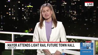 Seattle mayor attends light rail future town hall, declines transparency question