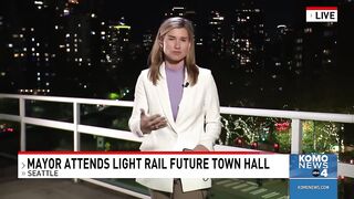 Seattle mayor attends light rail future town hall, declines transparency question