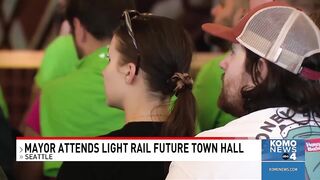 Seattle mayor attends light rail future town hall, declines transparency question