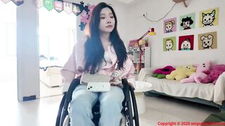 The Para Girl Kitty - Wearing cute transparent lace stockings #disability #disabled #para