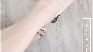 Close-Up of My Seamed Stockings & Mules | Classic Vintage Style
